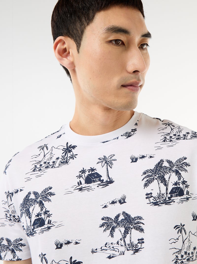 T-shirt imprimé fantaisie Blanc - Kiabi