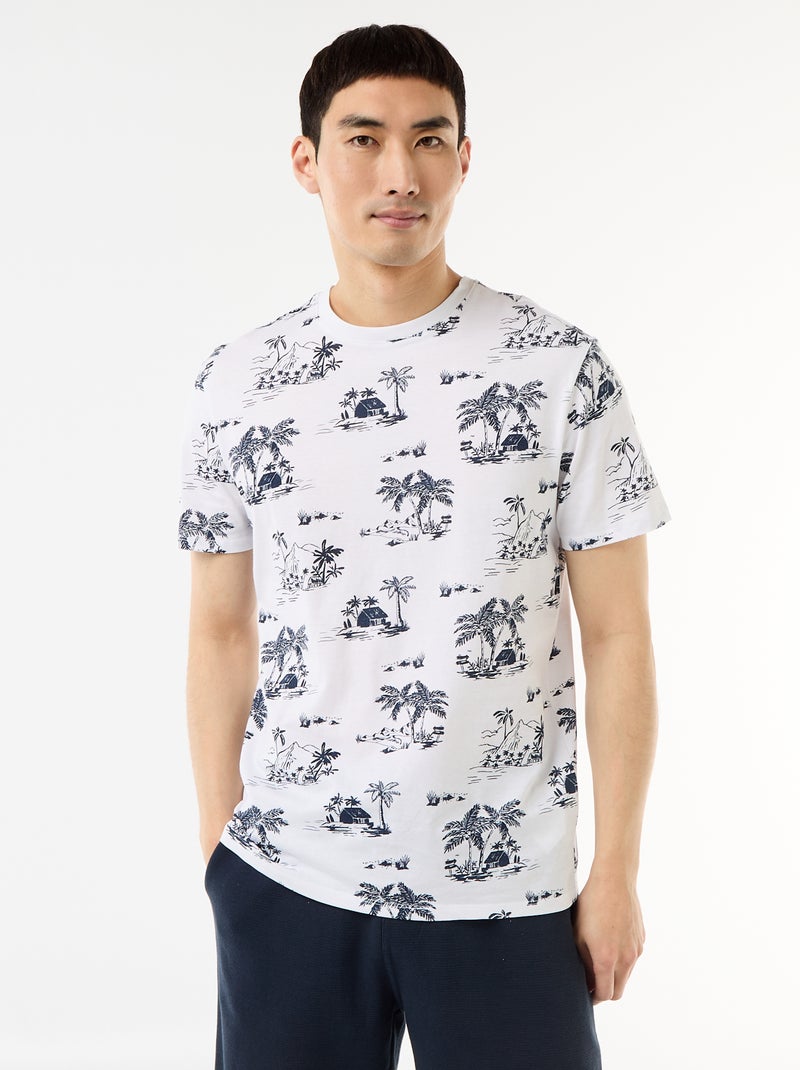 T-shirt imprimé fantaisie Blanc - Kiabi