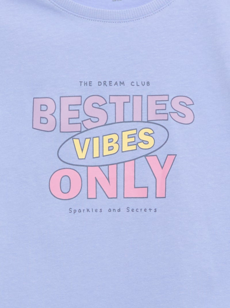 T-shirt imprimé fantaisie Bleu - Kiabi