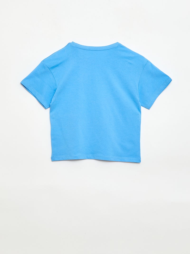 T-shirt imprimé fantaisie Bleu - Kiabi