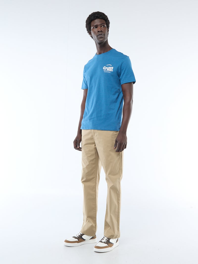 T-shirt imprimé fantaisie Bleu - Kiabi