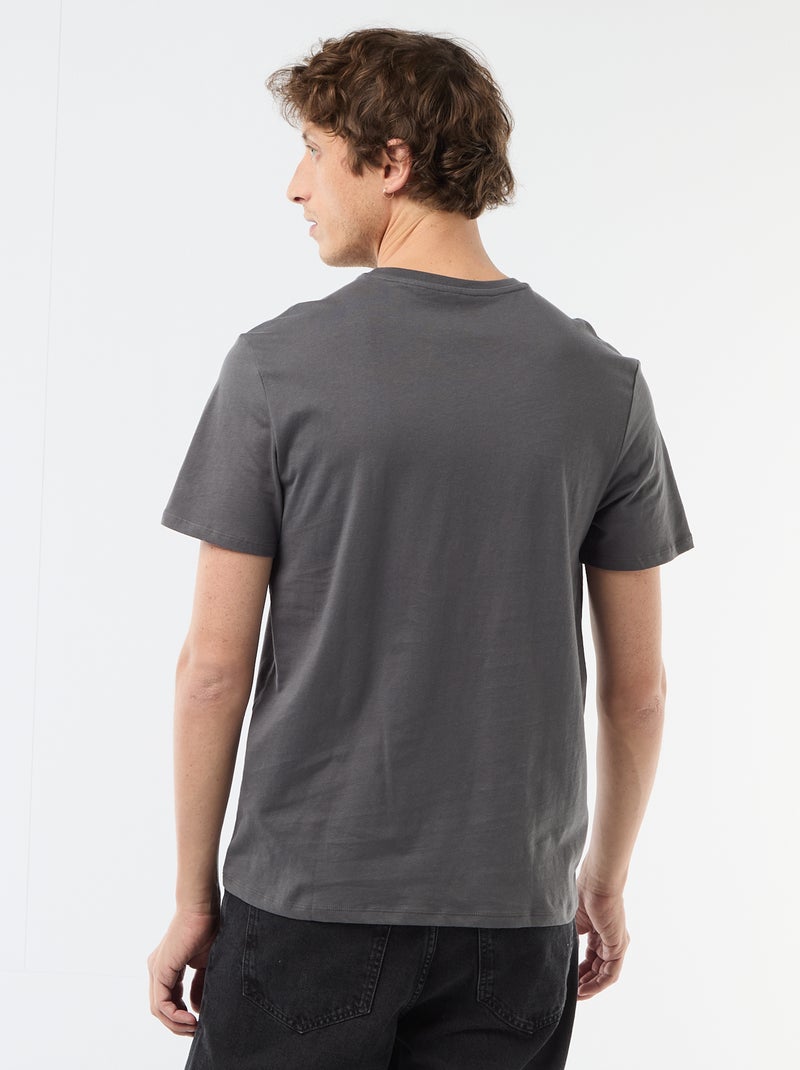 T-shirt imprimé fantaisie Gris - Kiabi