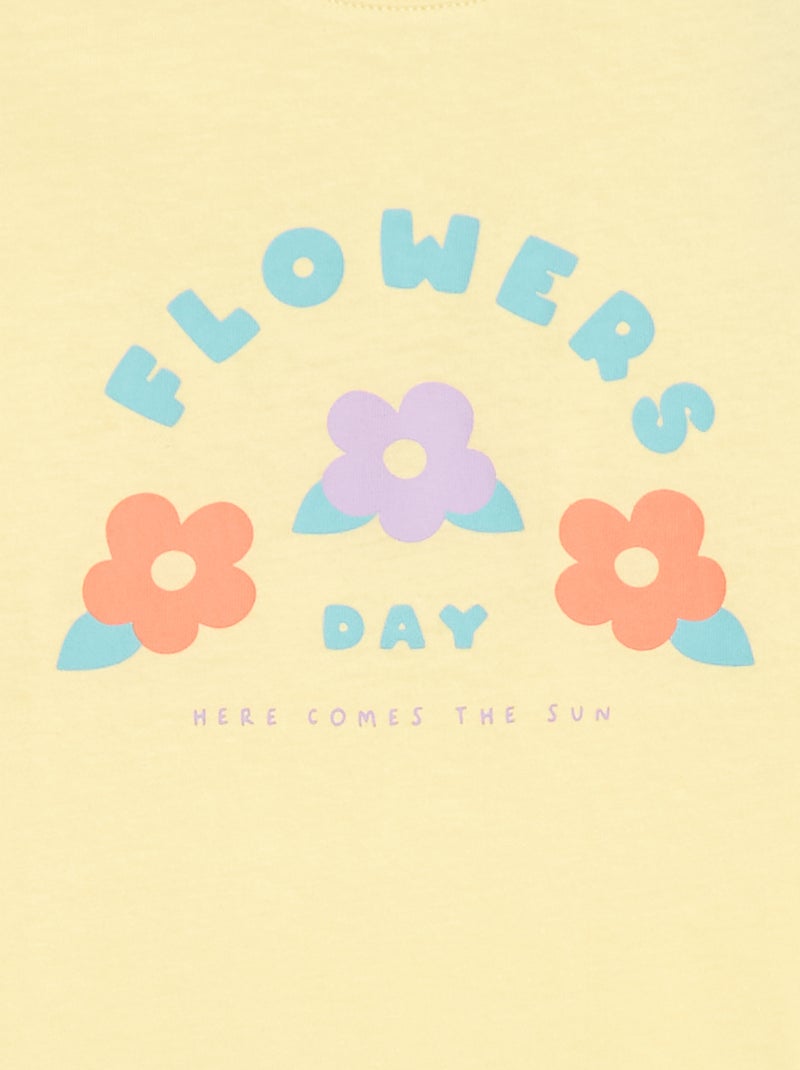 T-shirt imprimé fantaisie Jaune - Kiabi