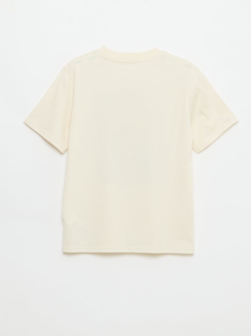 T-shirt imprimé fantaisie manches courtes Blanc - Kiabi
