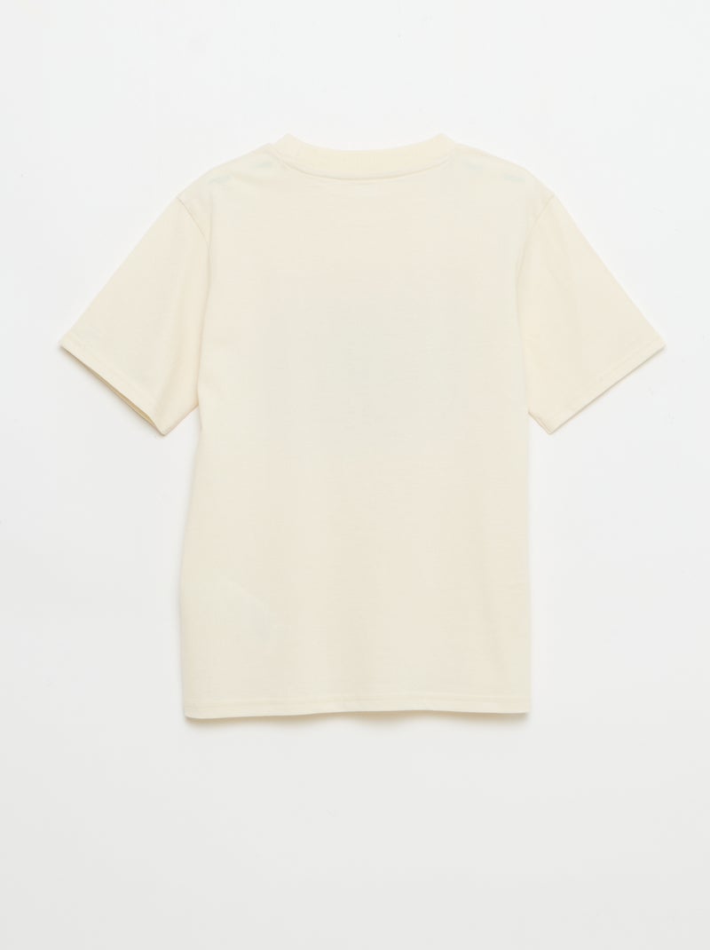 T-shirt imprimé fantaisie manches courtes Blanc - Kiabi