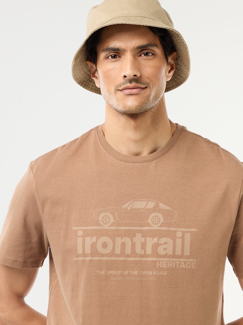 T-shirt imprimé fantaisie Marron - Kiabi