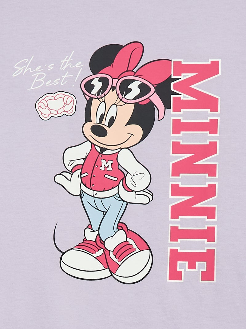 T-shirt imprimé fantaisie 'Minnie' 'Disney' Violet - Kiabi