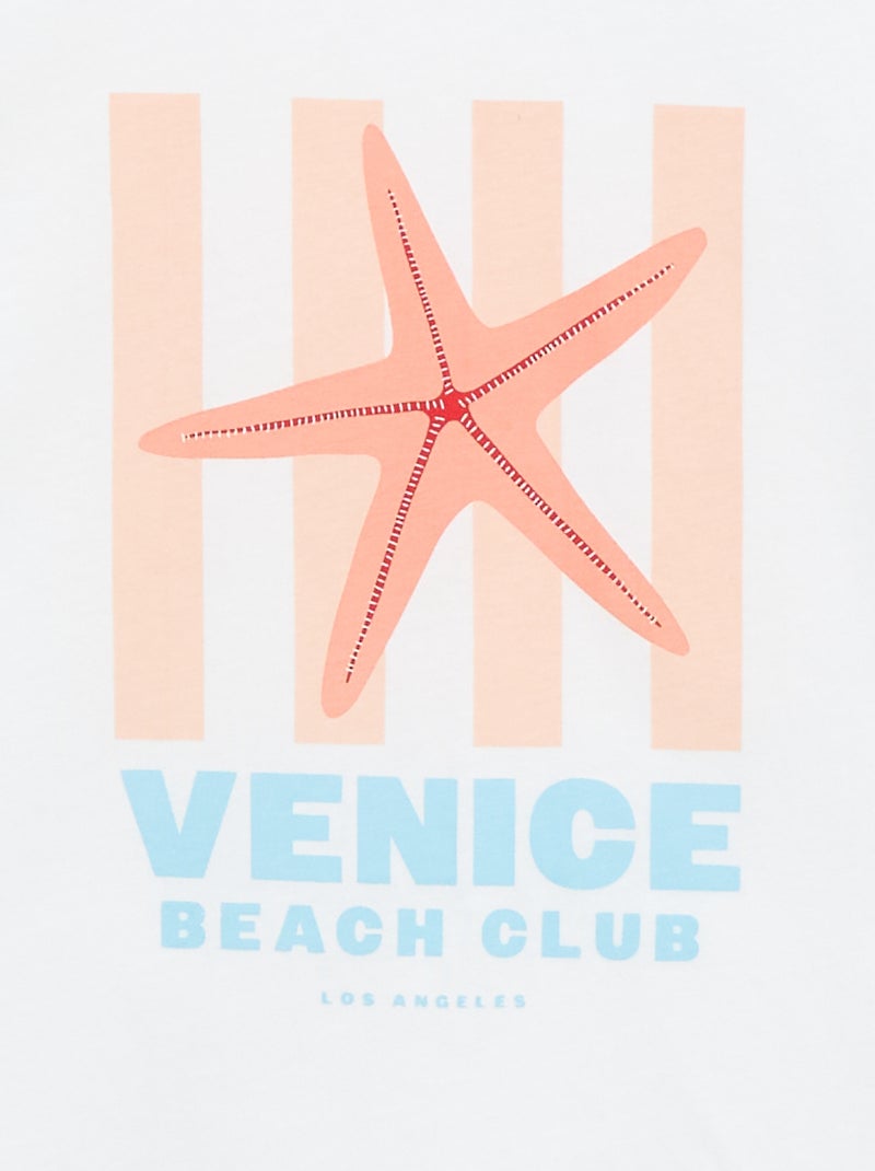 T-shirt imprimé fantaisie Orange - Kiabi