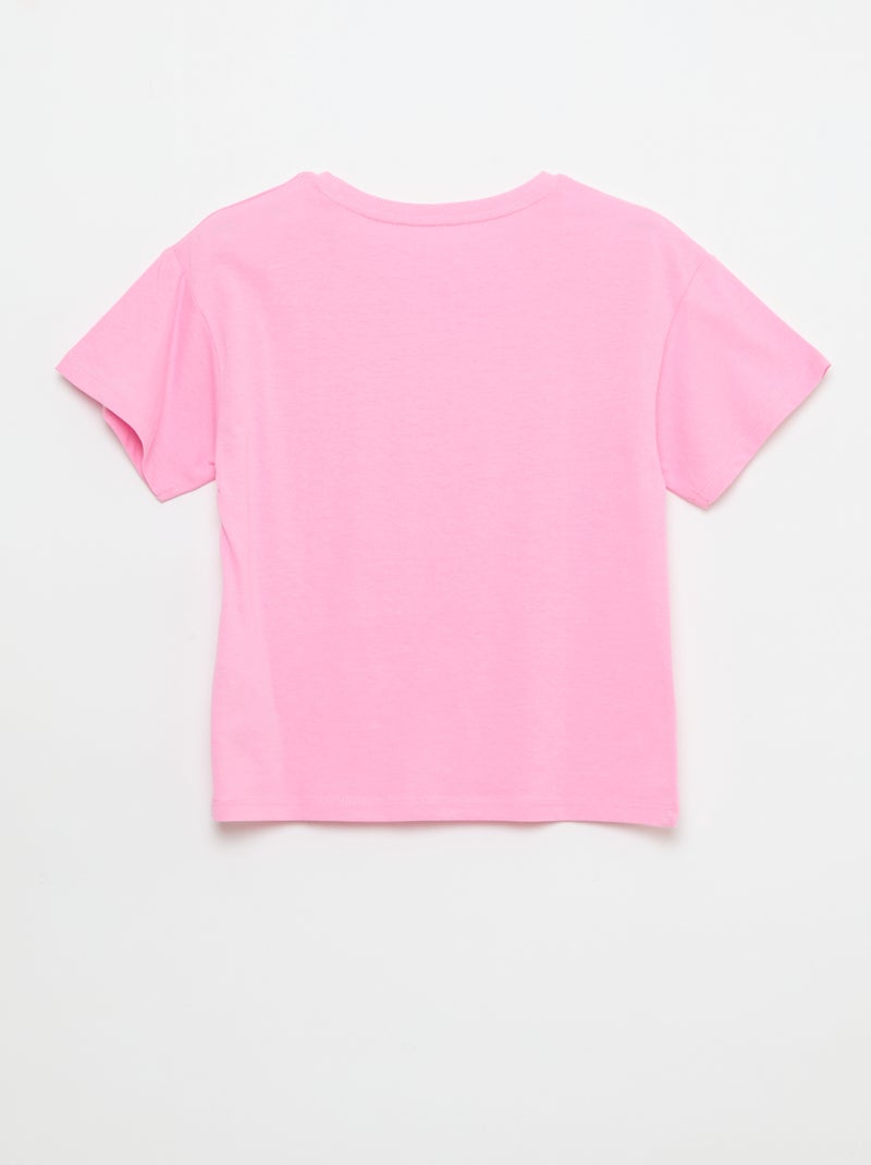 T-shirt imprimé fantaisie Rose - Kiabi