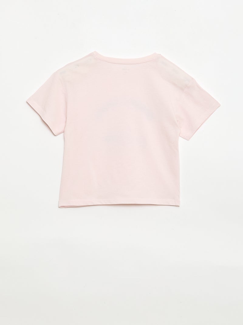 T-shirt imprimé fantaisie Rose - Kiabi