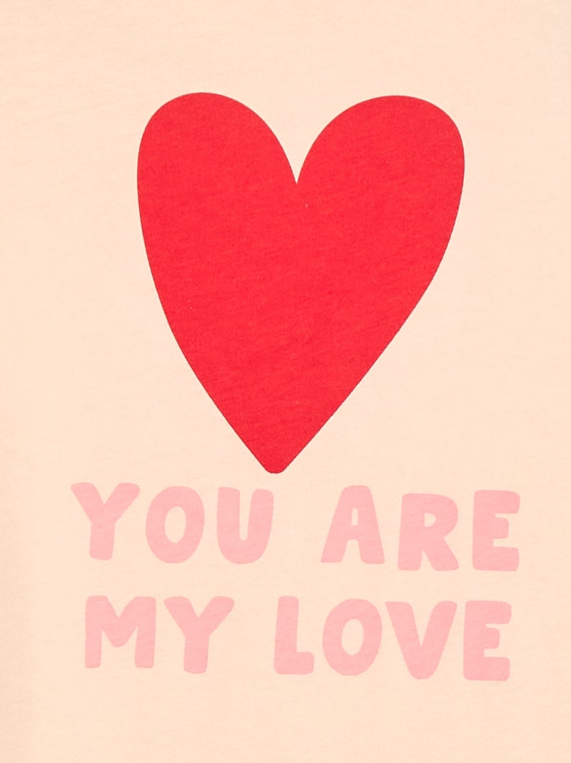 T-shirt imprimé fantaisie Rose - Kiabi