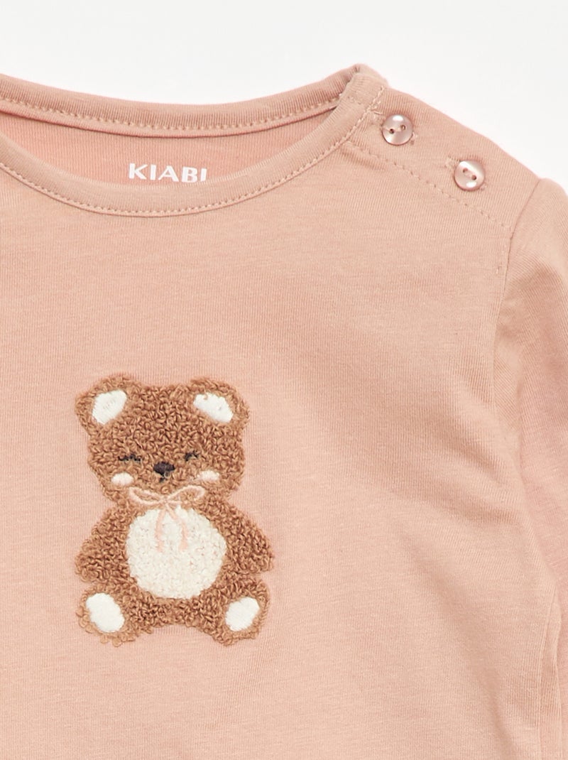 T-shirt imprimé fantaisie Rose - Kiabi