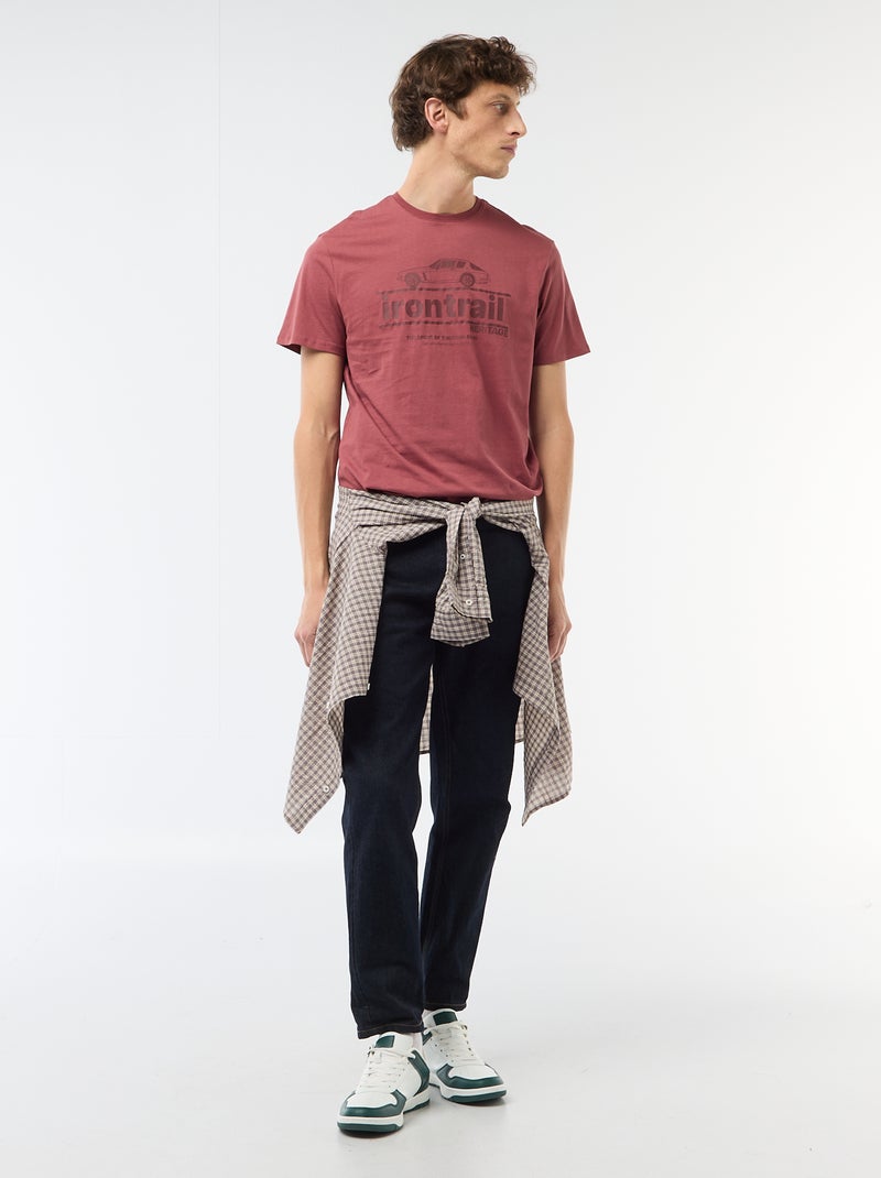 T-shirt imprimé fantaisie Rouge - Kiabi