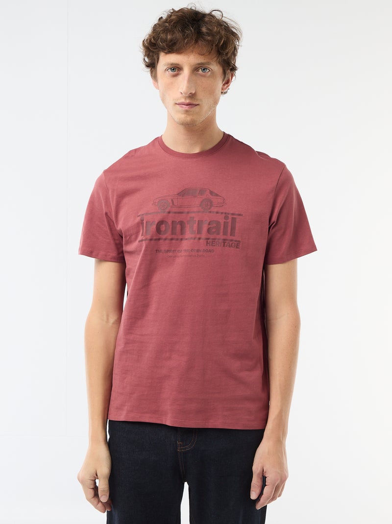 T-shirt imprimé fantaisie Rouge - Kiabi