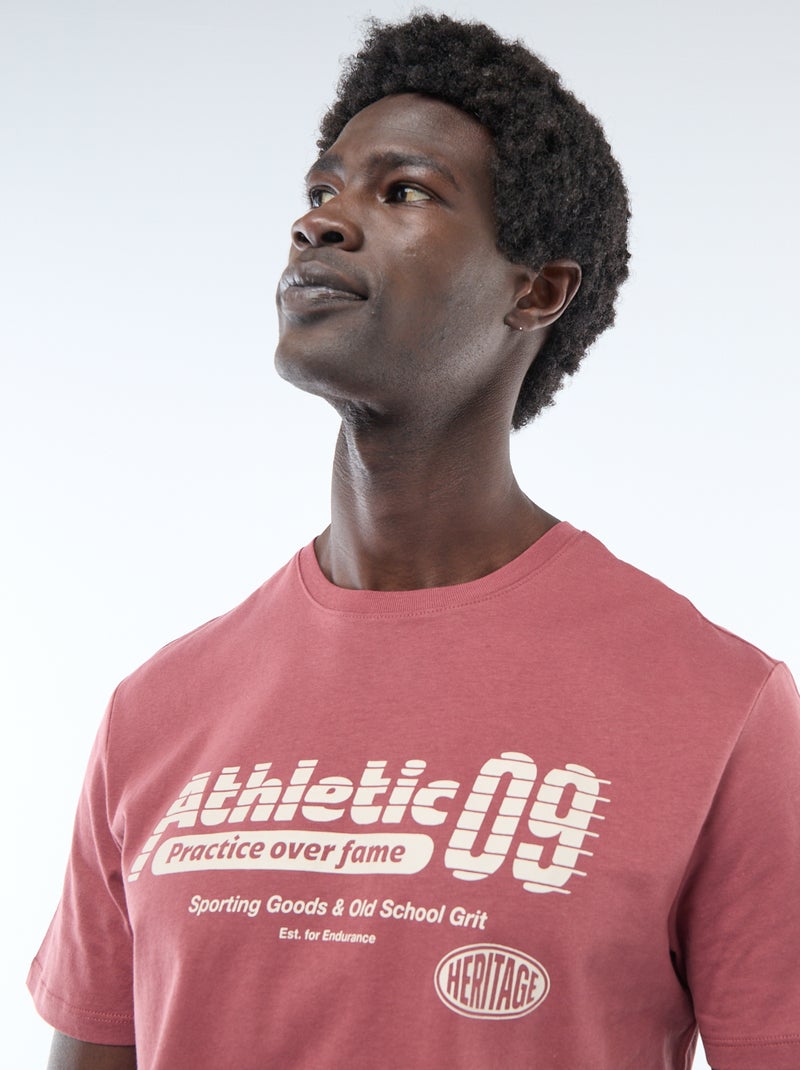 T-shirt imprimé fantaisie Rouge - Kiabi