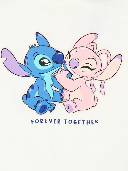 T-shirt imprimé fantaisie 'Stitch & Angel' - Kiabi