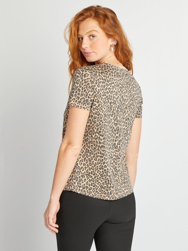 T-shirt imprimé Leopard - Kiabi