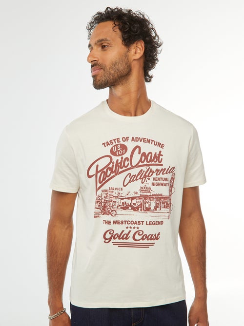 T-shirt imprimé manches courtes - Kiabi