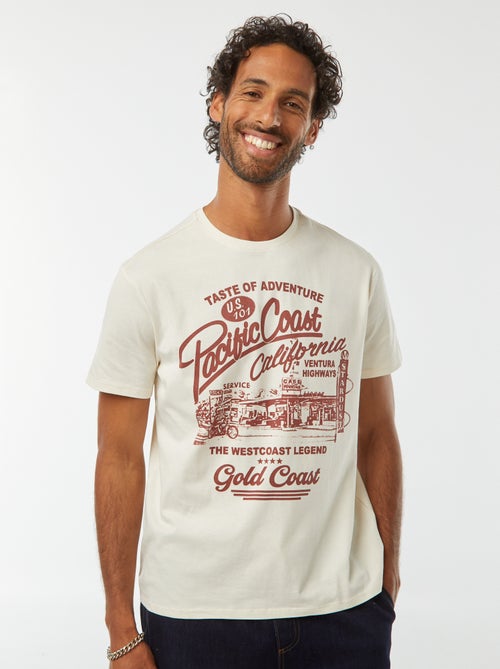 T-shirt imprimé manches courtes - Kiabi