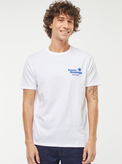 T-shirt imprimé manches courtes - Kiabi