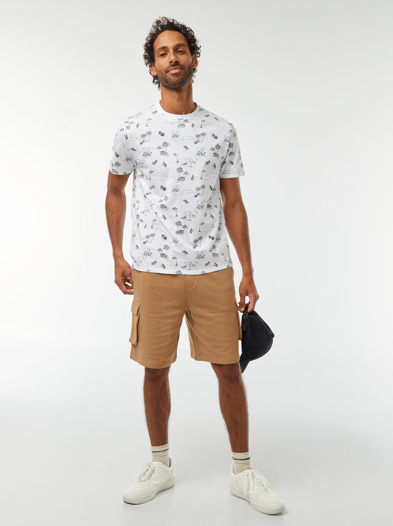 T-shirt imprimé manches courtes Blanc - Kiabi