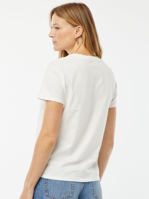 T-shirt imprimé manches courtes 'fête des mères' - Kiabi