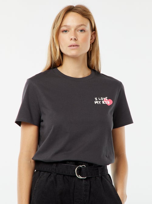 T-shirt imprimé manches courtes 'fête des mères' - Kiabi