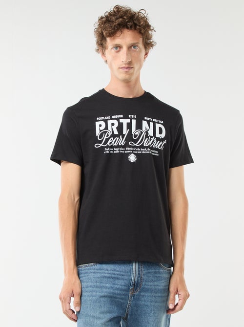 T-shirt imprimé manches courtes - Kiabi