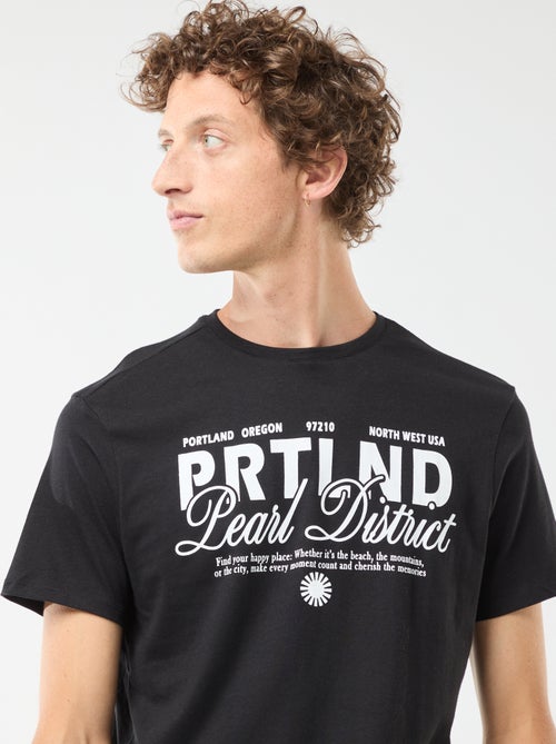 T-shirt imprimé manches courtes - Kiabi