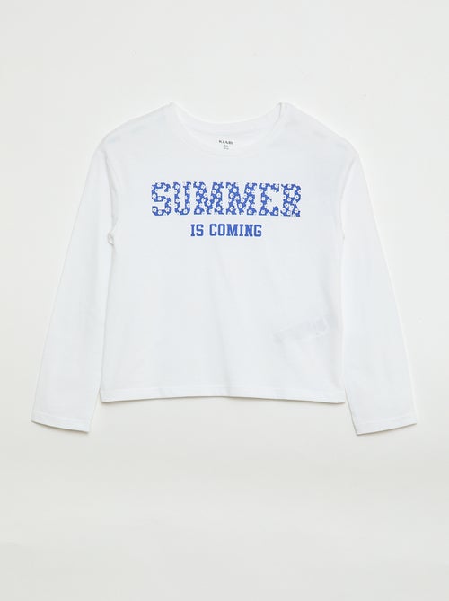 T-shirt imprimé manches longues - Kiabi
