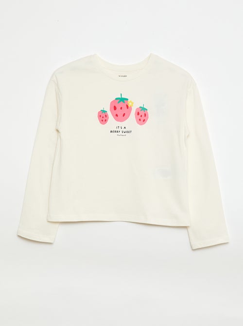 T-shirt imprimé manches longues - Kiabi