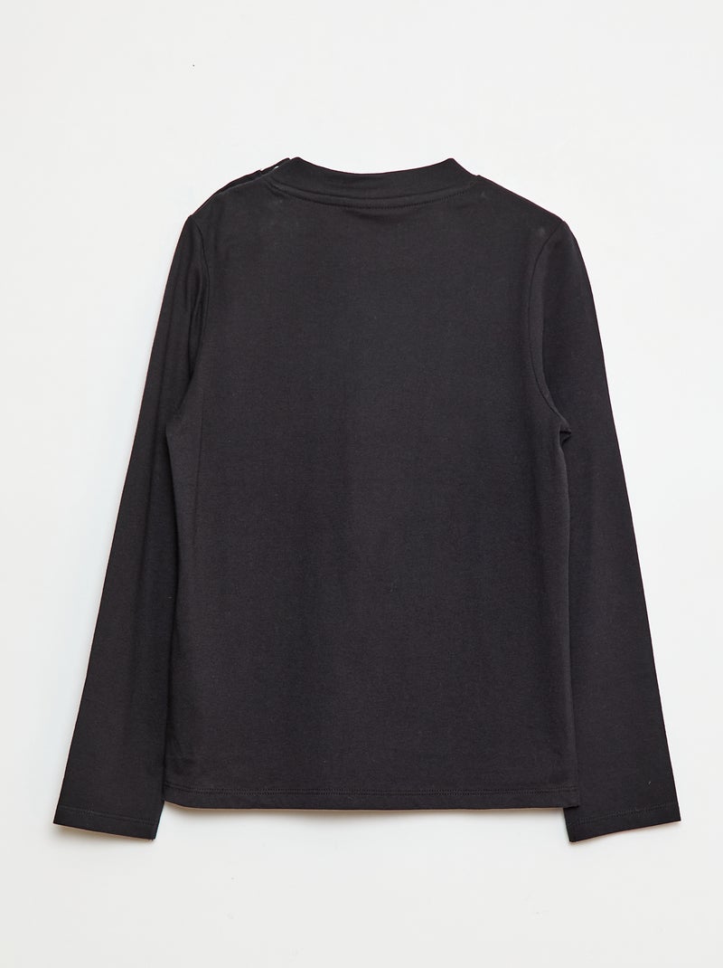 T-shirt imprimé 'Minecraft' à manches longues - collection facile à enfiler Noir - Kiabi