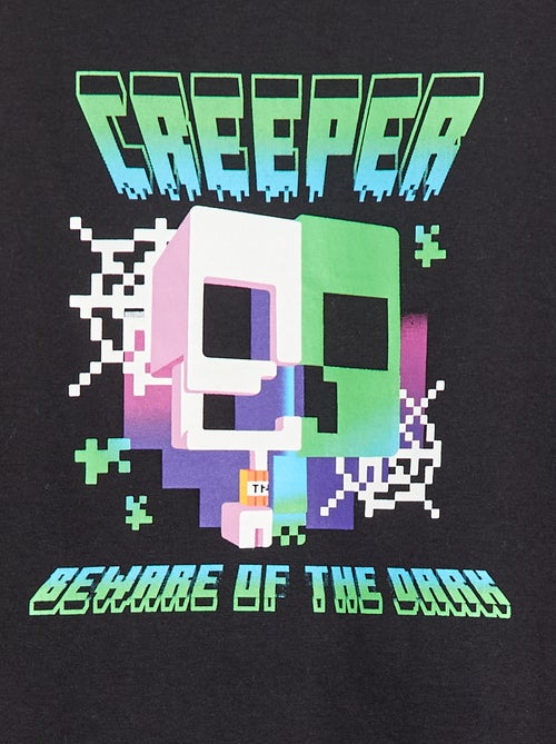 T-shirt imprimé 'Minecraft' à manches longues - collection facile à enfiler - Kiabi