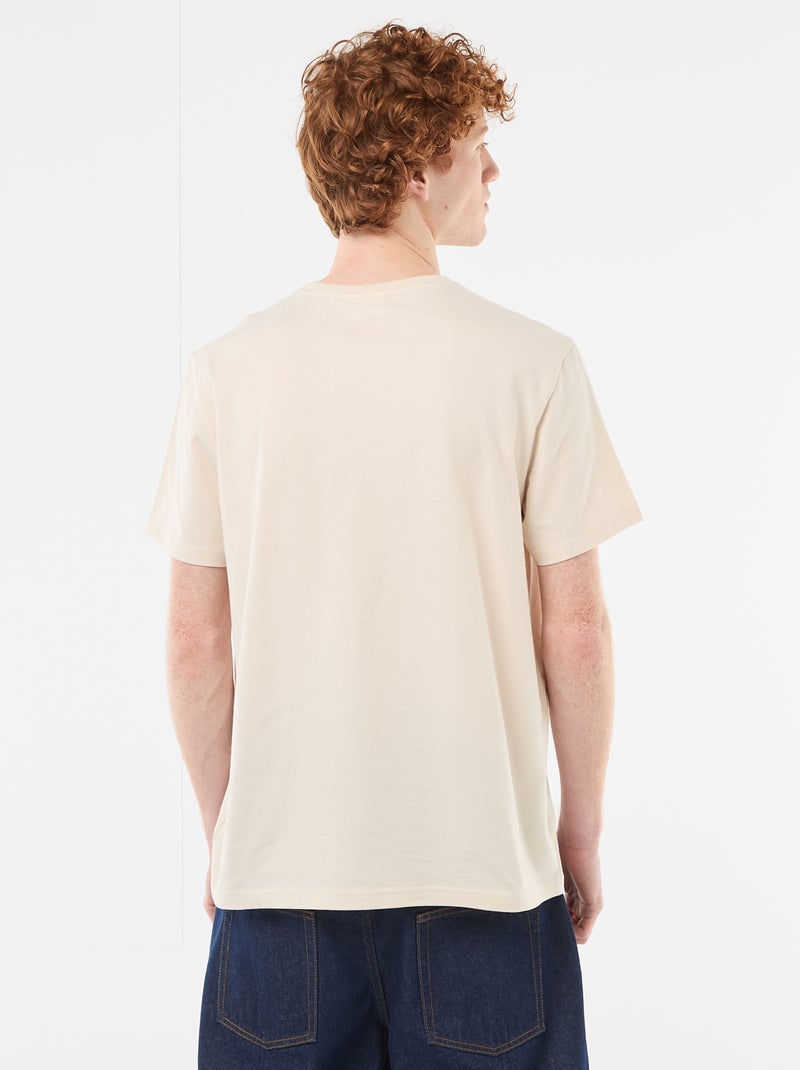 T-shirt imprimé 'Naruto' en coton uni Beige - Kiabi