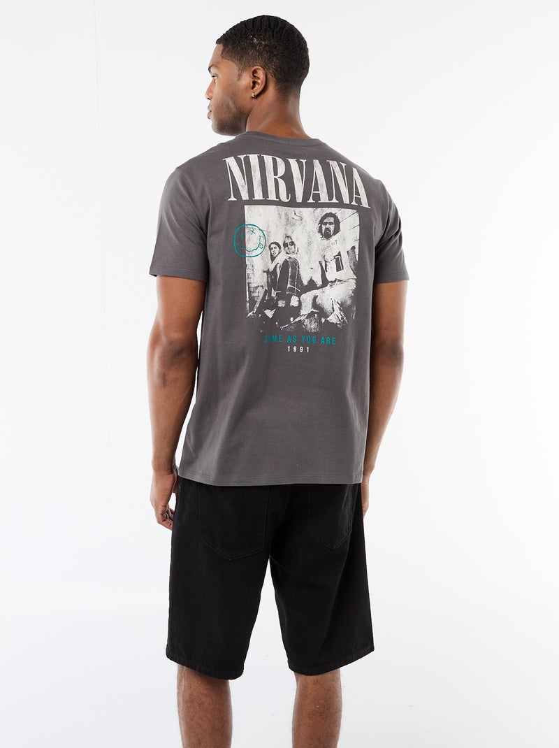 T-shirt imprimé 'Nirvana' Gris - Kiabi