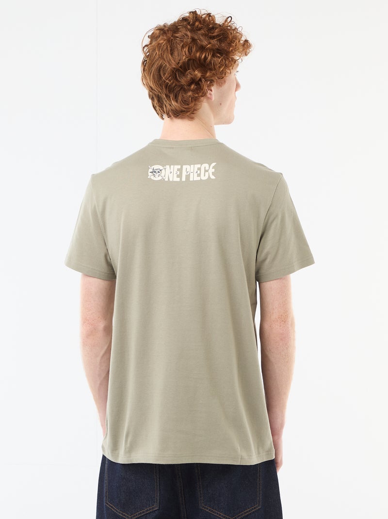 T-shirt imprimé 'One piece' en coton Vert - Kiabi