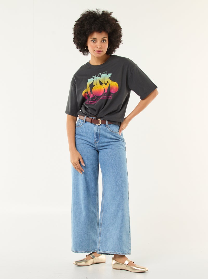 T-shirt imprimé 'Pink floyd' uni Noir - Kiabi