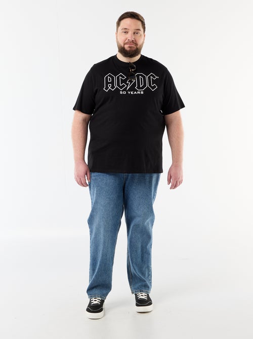 T-shirt imprimé recto/verso 'ACDC' à manches courtes - Kiabi