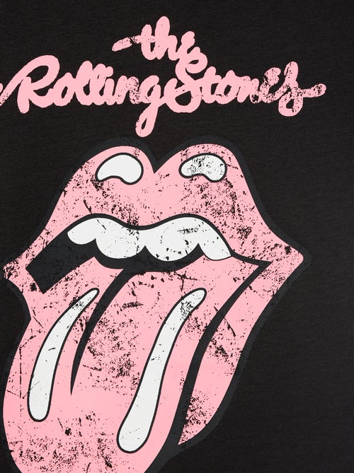 T-shirt imprimé 'Rolling stones' en coton - Kiabi