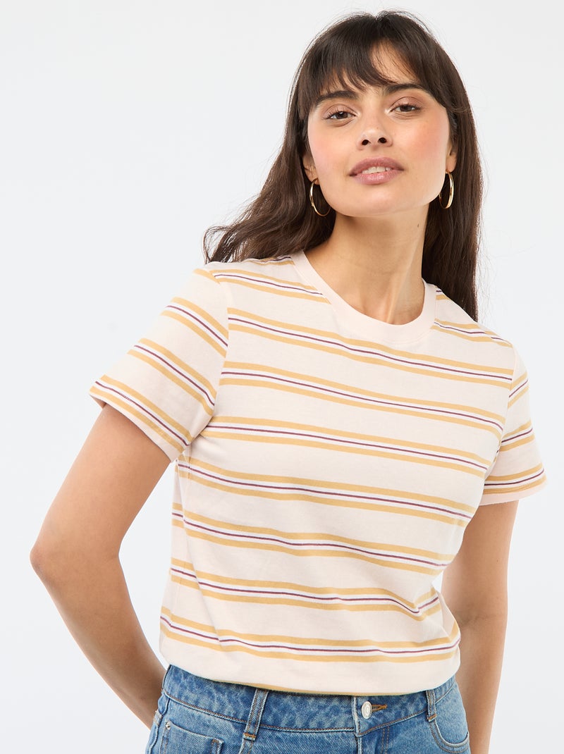 T-shirt imprimé Rose - Kiabi