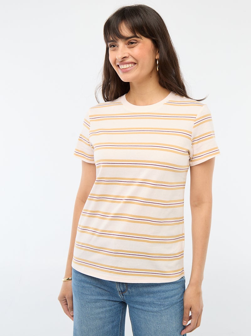 T-shirt imprimé Rose - Kiabi