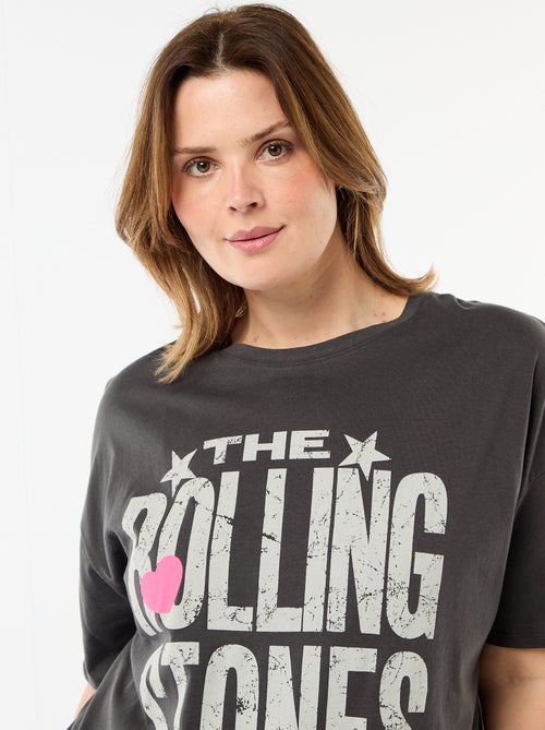T-shirt imprimé 'The Rolling Stones' manches courtes - Kiabi
