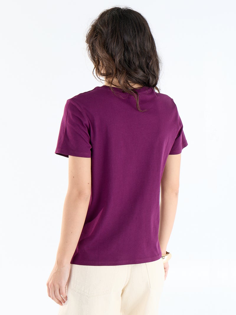 T-shirt imprimé Violet - Kiabi
