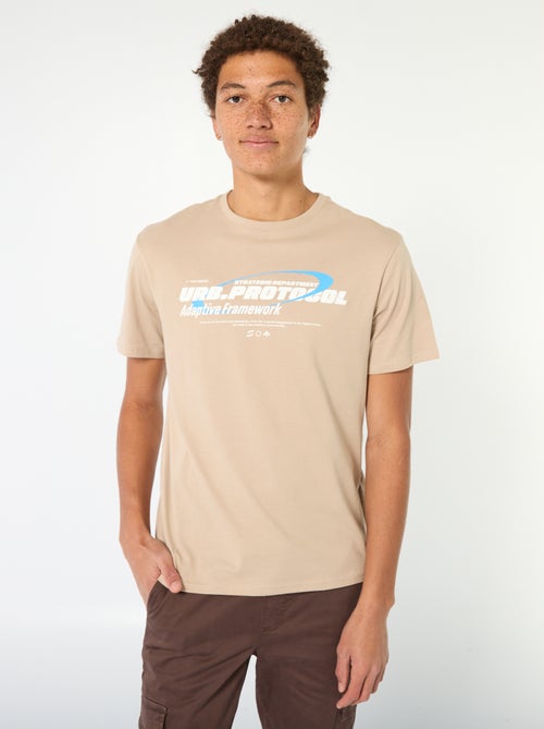 T-shirt in cotone stampato a maniche corte - Kiabi