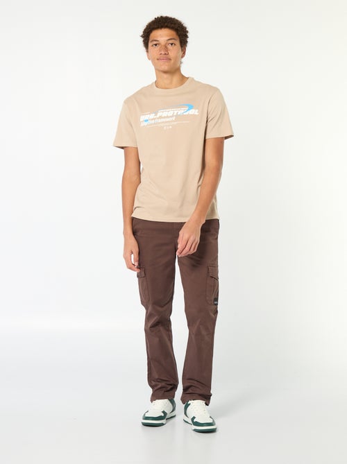 T-shirt in cotone stampato a maniche corte - Kiabi