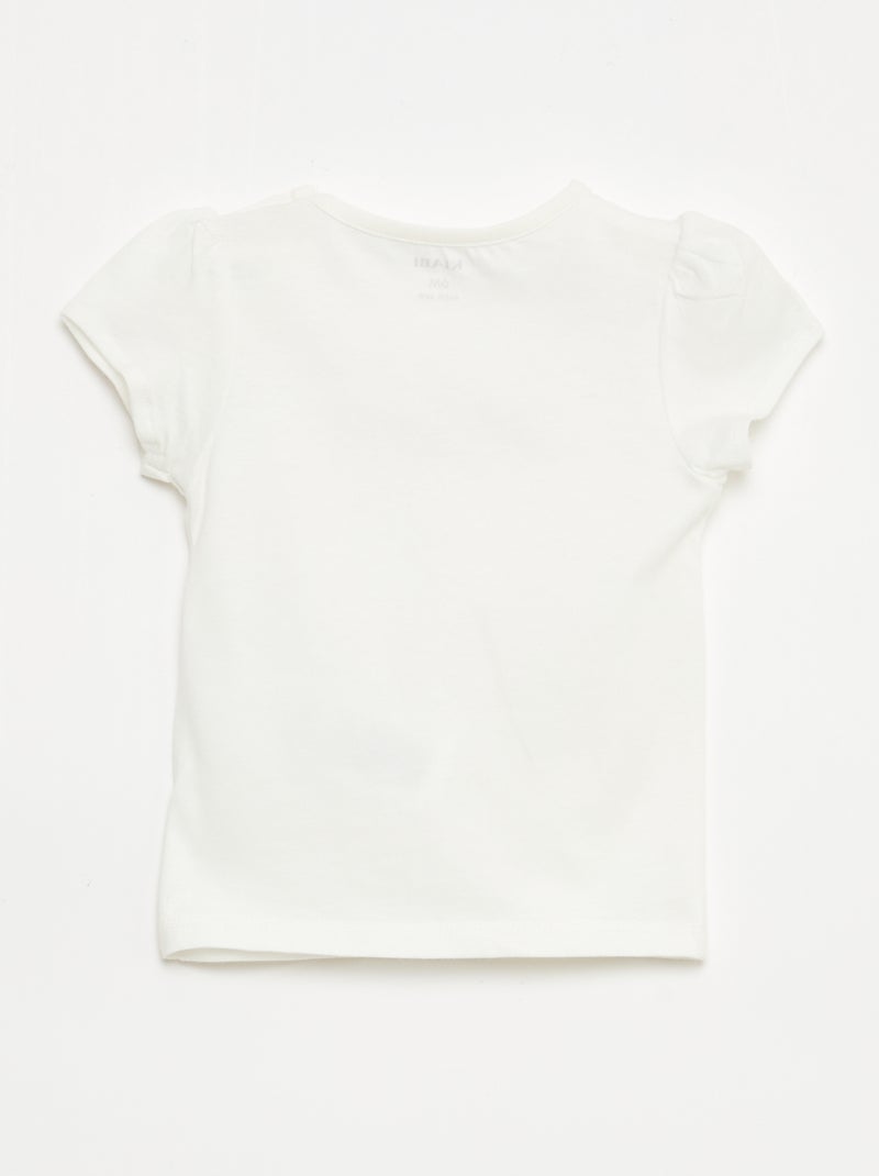 T-shirt in jersey a maniche corte Bianco - Kiabi