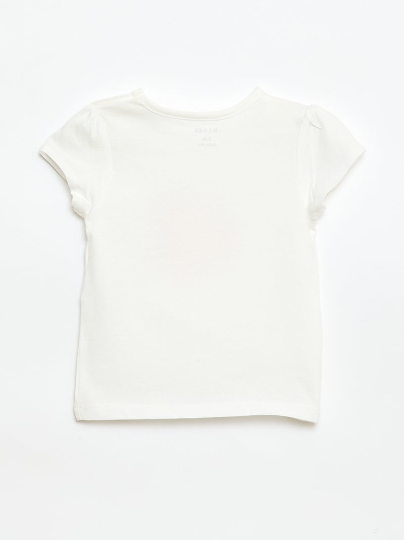 T-shirt in jersey a maniche corte Bianco - Kiabi
