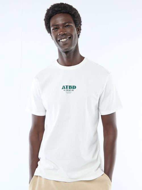 T-shirt in jersey a maniche corte con stampa fronte/retro - Kiabi