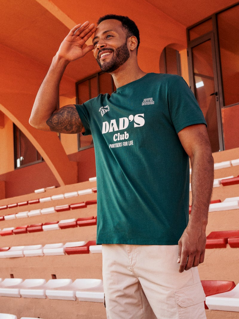 T-shirt in jersey a maniche corte con stampa fronte/retro Verde - Kiabi