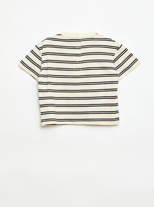 T-shirt in jersey a maniche corte con taschino stampato - Kiabi
